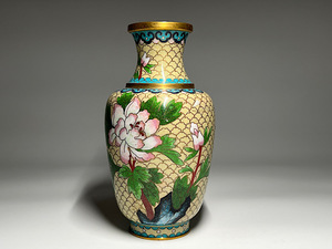 【瑞】中国美術　景泰藍　花鳥紋　花瓶　
