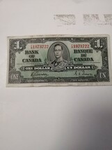 ★希少★　カナダ　１９３７年 　1ドル　旧紙幣　外国紙幣_画像1
