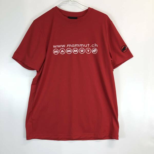 マムート MAMMUT 半袖速乾Tシャツ メンズLサイズ レッド 310714TI