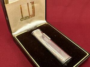 ※5708 美品 Dunhill ダンヒル ドレスタイプ オーバル ローラー式 ガス ライター シルバー 煙草グッズ 喫煙具