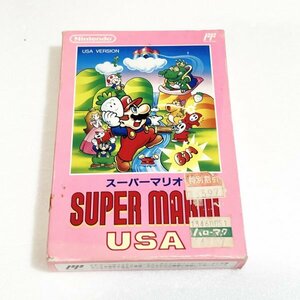 スーパーマリオＵＳＡ【箱・説明書付き・動作確認済】４本まで同梱可　FC　ファミコン