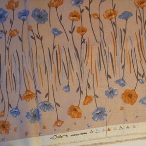 モーメント 綿麻シーチング生地 ひなげし 生地巾約108cm×約50cm