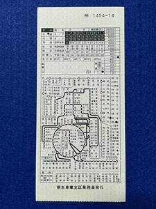 （桐生車掌支区） 【特別補充券地図式 足尾線 間藤から足尾まで 小児用】