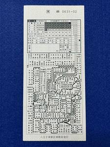 （□東・八王子車掌区） 【特別補充券地図式 八高線 北八王子から小宮まで 小児用】