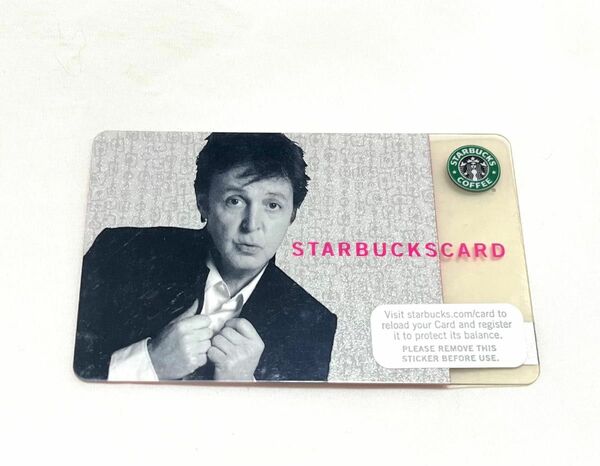 アメリカ Starbucksスターバックスカード ポール・マッカートニー PIN未削り　スタバカード　Paul McCartney