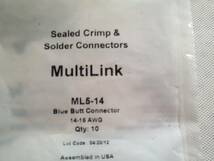 《ML5-14》MultiLink 防水圧着スリーブ 10個 14-16AWG　ハンダ入 MSDフリースタイル カワサキ ヤマハ シードゥ フリースタイル_画像2