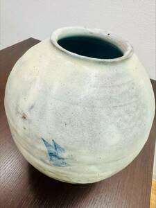 #1455【中古現状品】【作製窯不明】 花壺 高さ26cm/直径24cm