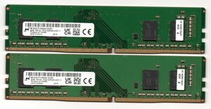 MICRON ★ DDR4　デスクトップ用メモリ　1Rx16　PC4-3200AA-UC0-11　8GB×2枚セット　計 16GB ★ 片面チップ ★