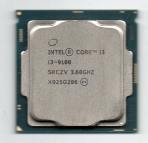 Intel ★ Core i3-9100　SRCZV ★ 3.60GHz (4.20GHz)／6MB／8GT/s　4コア ★ ソケットFCLGA1151 ★