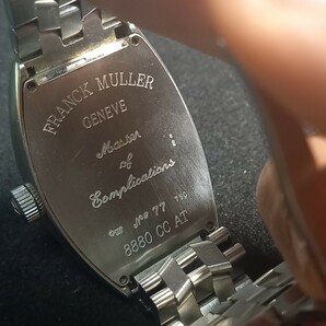 フランクミュラー クレイジーアワーズ カラードリームス 文字盤ブラック 純正レザーバンド 腕時計 自動巻き 動作確認済みの画像6