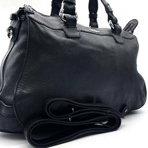 入手困難/A4収納◎ セリーヌ CELINE メンズ ビジネス トートバッグ 2way トリオンフ金具 肩掛け 大容量 レザー 黒 ブラック 希少モデル◎の画像1