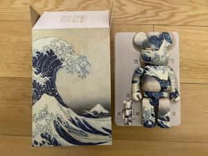 BE@RBRICK 葛飾北斎「神奈川沖浪裏」 100％ 400%