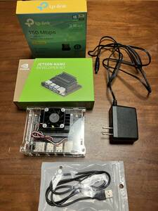 NVIDIA Jetson Nano разработка человек комплект (A02) 4GB дополнение большое количество, охлаждающий вентилятор, источник питания, беспроводной LAN, кейс,USB электрический кабель имеется 