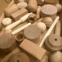 積み木　つみき　木のおもちゃ　おもちゃ　ヒノキ　サクラ　白木　遊具　子供　工作　DIY ハンドメイド　木球　タマゴ型　木製品　家で_画像2