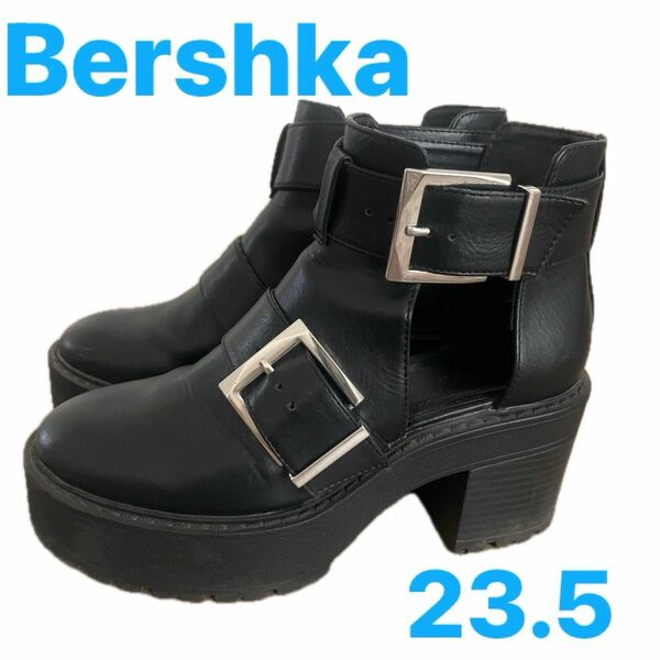 Bershka 厚底ブーツ ブラック 23.5