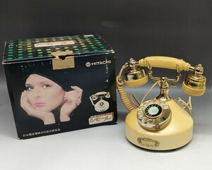  Junk Hitachi telephone machine dial type Anne cheeks phone series si molding HIA-550A retro origin box attaching 