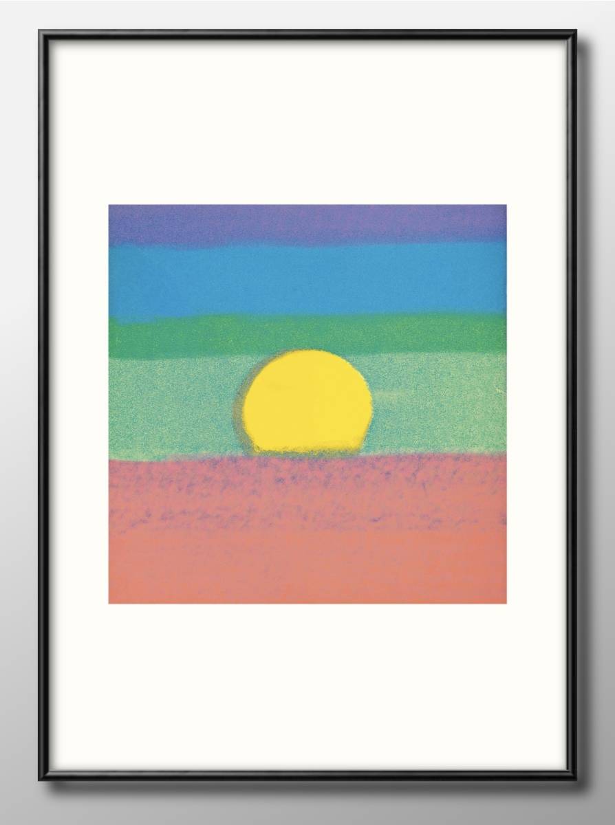 12223■¡¡Envío gratis!! Póster artístico pintura tamaño A3 Sol SUN Warhol ilustración papel mate nórdico, Alojamiento, interior, otros