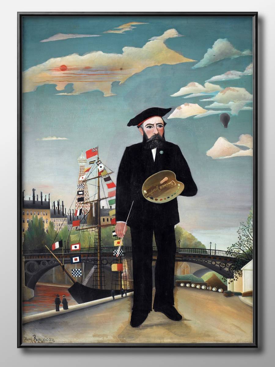 3293 ■Kostenloser Versand!! Kunstplakat, Malerei, A3-Format, Henri Rousseau Myself: Portrait = Landschaftsillustration, nordisches Mattpapier, Gehäuse, Innere, Andere