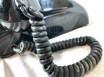 【ジャンク】昭和レトロ TOSHIBA 黒電話　600-A2 ダイヤル式電話機/インテリア/コレクション/03-0027_画像10