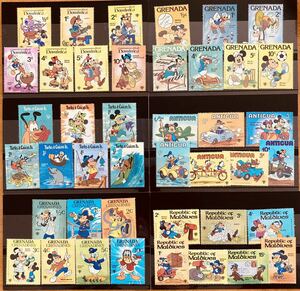 【アンティーク】切手　未使用　ディズニーデザイン　1979年国際児童年記念切手　6カ国　各7種
