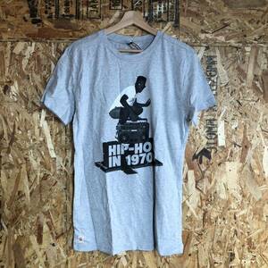 新品 未使用品 JAPAN Rags Tシャツ 半袖Tシャツ 半袖 グレー プリントTシャツ 1970s hip hop プリント メンズトップス カットソー Lサイズ