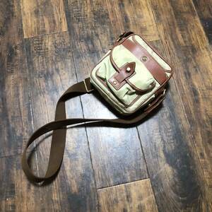 Hunting World Hunting World waist bag original leather shoulder bag Brown men's Mini bag 2 tone 