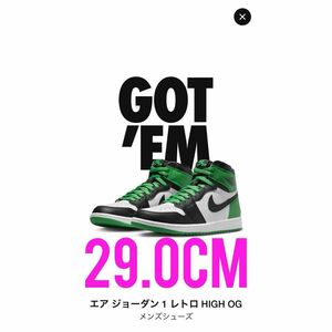 NIKE エアジョーダン1 セルティックス　ラッキーグリーン