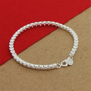  simple chain bracele silver 925 lady's accessory piling attaching allergy correspondence Korea fashion new goods 