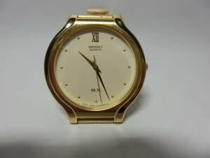 【№0097-O6004N】中古美品：SEIKO セイコー クォーツ SX V701-6K00 ゴールド メンズ腕時計 未使用