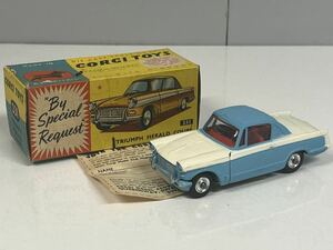 美品 当時物 CORGI TOYS TRIUMPH HERALD Coupe 231 コーギー トイズ 箱付 made in Britain ミニカー 車 おもちゃ コレクター レア 希少 