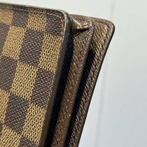 美品 LOUIS VUITTON ルイヴィトン ダミエ ポルトバルール カルト クレディ 二つ折り 長財布 札入れ ブラウン ブランド ウォレット の画像7