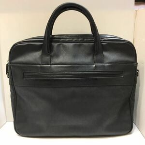 37-82 Dunhill ダンヒル ウィンザー バッグ ブリーフケース ビジネスバッグ PVC レザー ブラック 黒