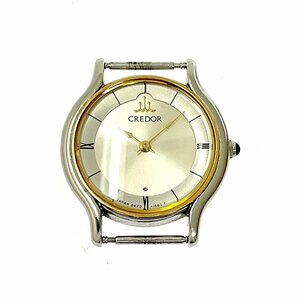 【1円スタート】【訳あり品】SEIKO セイコー 8420-0150 クレドール 18Kベゼル SS シルバー文字盤 クオーツ レディース腕時計 251407