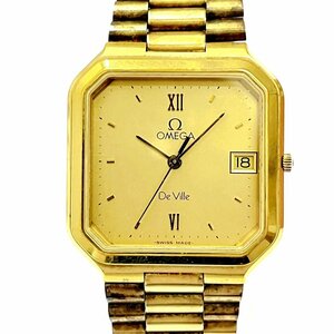 【1円スタート】OMEGA オメガ デビル GP×SS ゴールド文字盤 クオーツ ボーイズ腕時計 ジャンク 251404