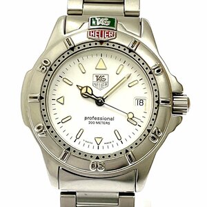 【1円スタート】TAG HEUER タグホイヤー WF1212-K0 プロフェッショナル SS ホワイト文字盤 クオーツ メンズ腕時計 251426
