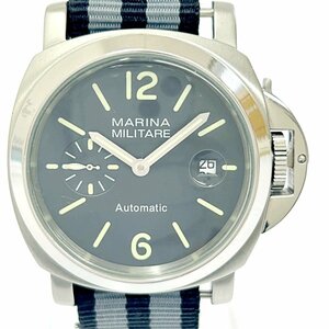 【1円スタート】 MARINA MILITARE マリーナミリターレ スモセコ SS ブラック文字盤 自動巻き メンズ腕時計 251449