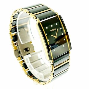 【1円スタート】RADO ラドー 160.0381.3 ジュビリー ダイヤスター セラミック ブラック文字盤 クオーツ レディース腕時計 254004