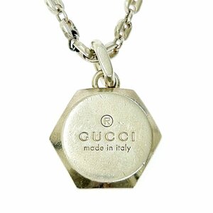 GUCCI グッチ シルバー ロゴ ヘキサゴン ネックレス 36.0g 925刻印 254192 ネックレス