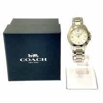 【1円スタート】【箱付き】COACH コーチ CA.67.7.14.0689 SS シルバー文字盤 クオーツ ボーイズ腕時計 256893_画像9