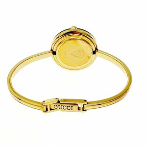 【1円スタート】【箱付き】GUCCI グッチ 1100-L チェンジベゼル 12種類 GP ホワイト文字盤 クオーツ レディース腕時計 256844の画像6