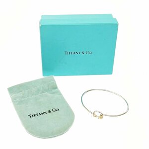 【1円スタート】【箱付き】TIFFANY & Co. ティファニー シルバー ラブノット 6.5g 925/750刻印 バングル ブレスレット 254108