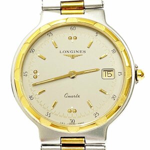 【1円スタート】【箱付き・訳あり品】LONGINES ロンジン コンクエスト GP×SS グレー文字盤 クオーツ ボーイズ腕時計 253886