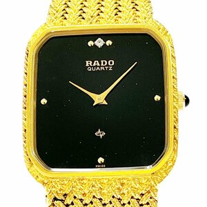 【1円スタート】【箱付き】RADO ラドー 128.9503.2 GP×SS ブラック文字盤 クオーツ ボーイズ腕時計 253867