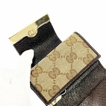 【1円スタート】【箱付き】GUCCI グッチ 181673・0416 シェリーライン GGキャンバス ブラウン 6連 キーケース 255095_画像6