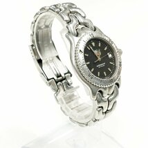 【1円スタート】TAG HEUER タグホイヤー WG1114-0 プロフェッショナル SS ブラック文字盤 クオーツ メンズ腕時計 ジャンク 257140_画像3