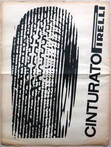 PIRELLI ピレリ タイヤ 広告 1960年代 欧米 雑誌広告 ビンテージ ポスター風 イタリア