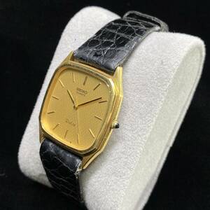 1円～ 6T40190224 SEIKO セイコー Dolce ドルチェ 9521-5190 QZ クォーツ 14K メンズ 腕時計 社外ベルト コレクション 現状品