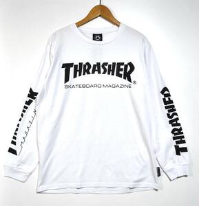 即決【THRASHER】スラッシャー マグロゴ 長袖Tシャツ ロンT 白 L 新古