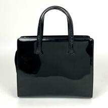 【美品】CELINE セリーヌ ハンドバッグ ゴールド金具 ミニバッグ トップハンドル パテント レザー 黒 ブラック フォーマル 男女兼用 希少_画像5