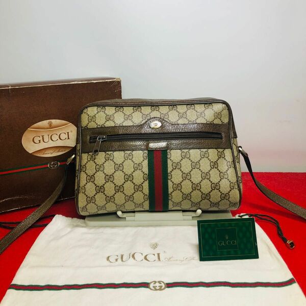 【極美品】GUCCI オールドグッチ　シェリーライン　ショルダーバッグ デッドストック品